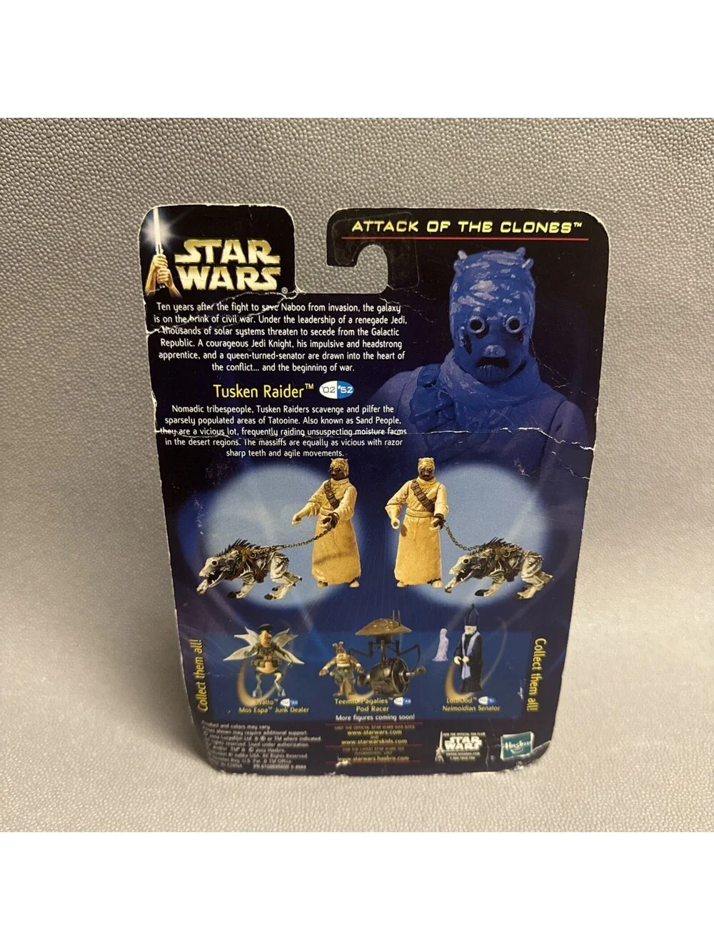 Star Wars Saga Basic Figures Tusken Raider w/Massiff Action Figure 2002 Damaged